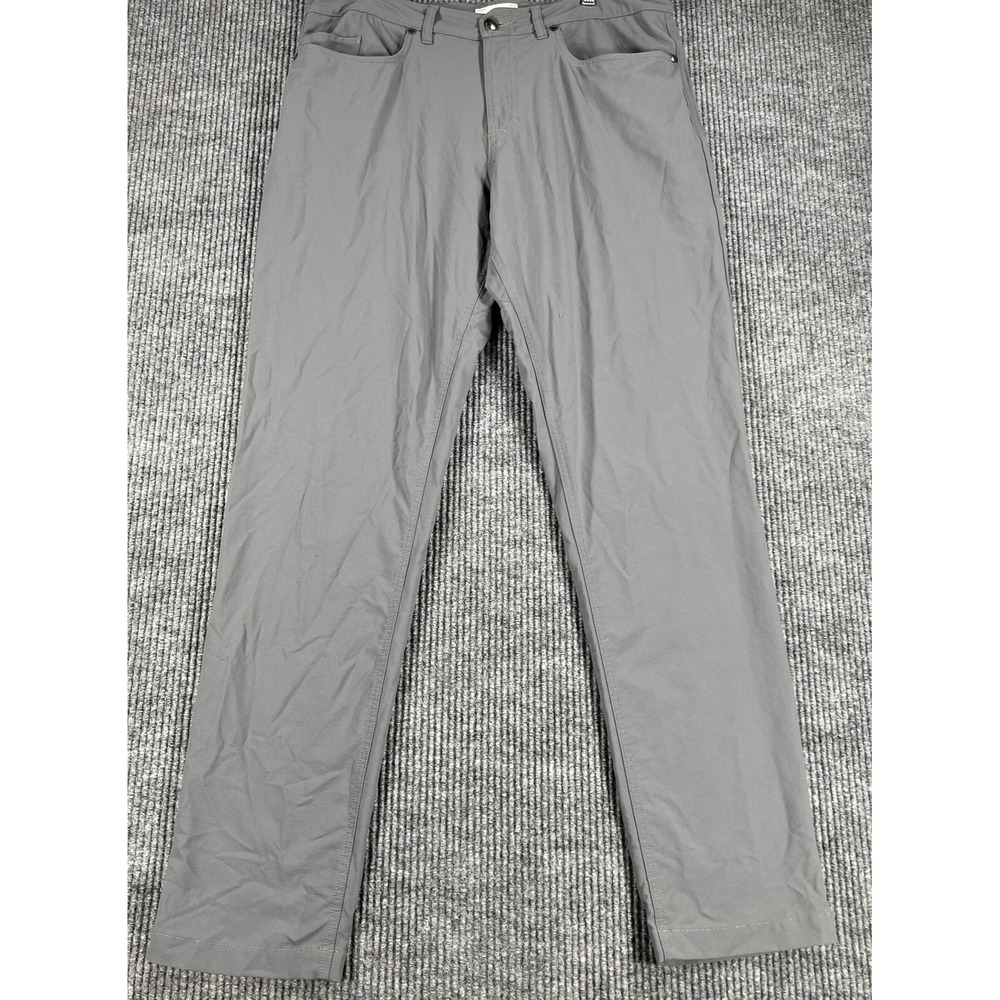 Olivers Apparel Pants Mens 36x33 Gray Chino Golf Casual Outdoor Trousers